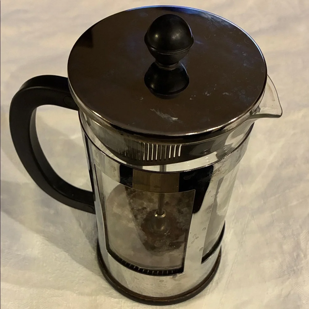 Bodum Chrome and Black French Press Used for a Week in VRBO For Guests Like Nee
